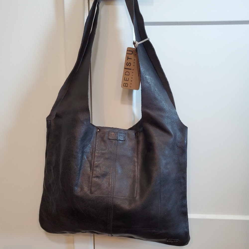 BEDSTU Ariel Leather Shoulder Bag in Black DD NWT